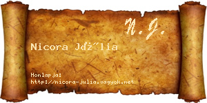Nicora Júlia névjegykártya